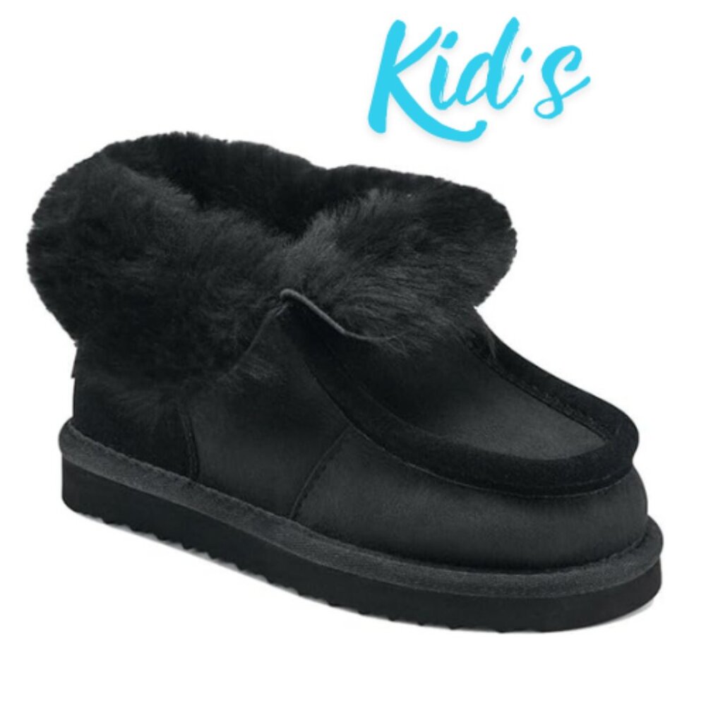 Aerosoles Girl's Mini Alaksa Toasty Boot Black Suede Size 1